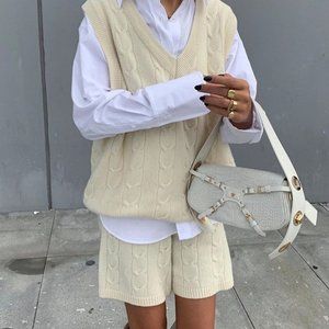 Storets Oversized Sweater Vest Set (S/M)